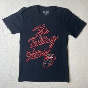 The Rolling Stones T Shirt Black Graphic Band Tee Size S‎